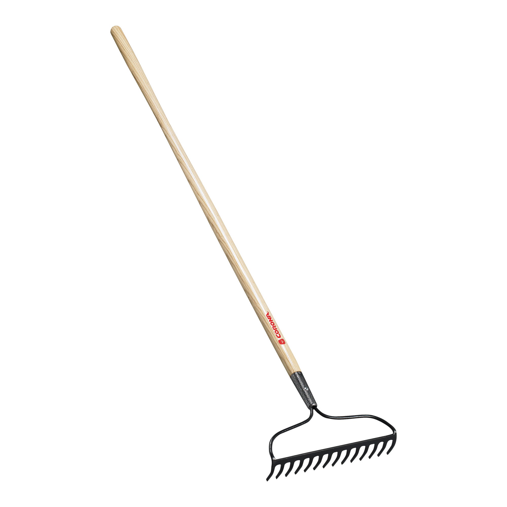 Bow Head Rake with Wood Handle, 14 in. 14 Tines