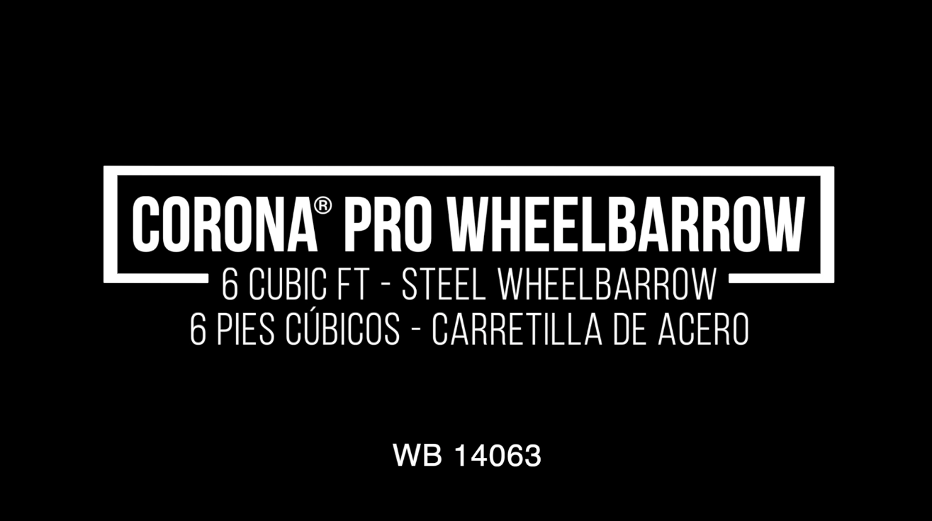 6 Cu. Ft. Professional Steel Wheelbarrow, Wood Handles, Flat Free Tire-7