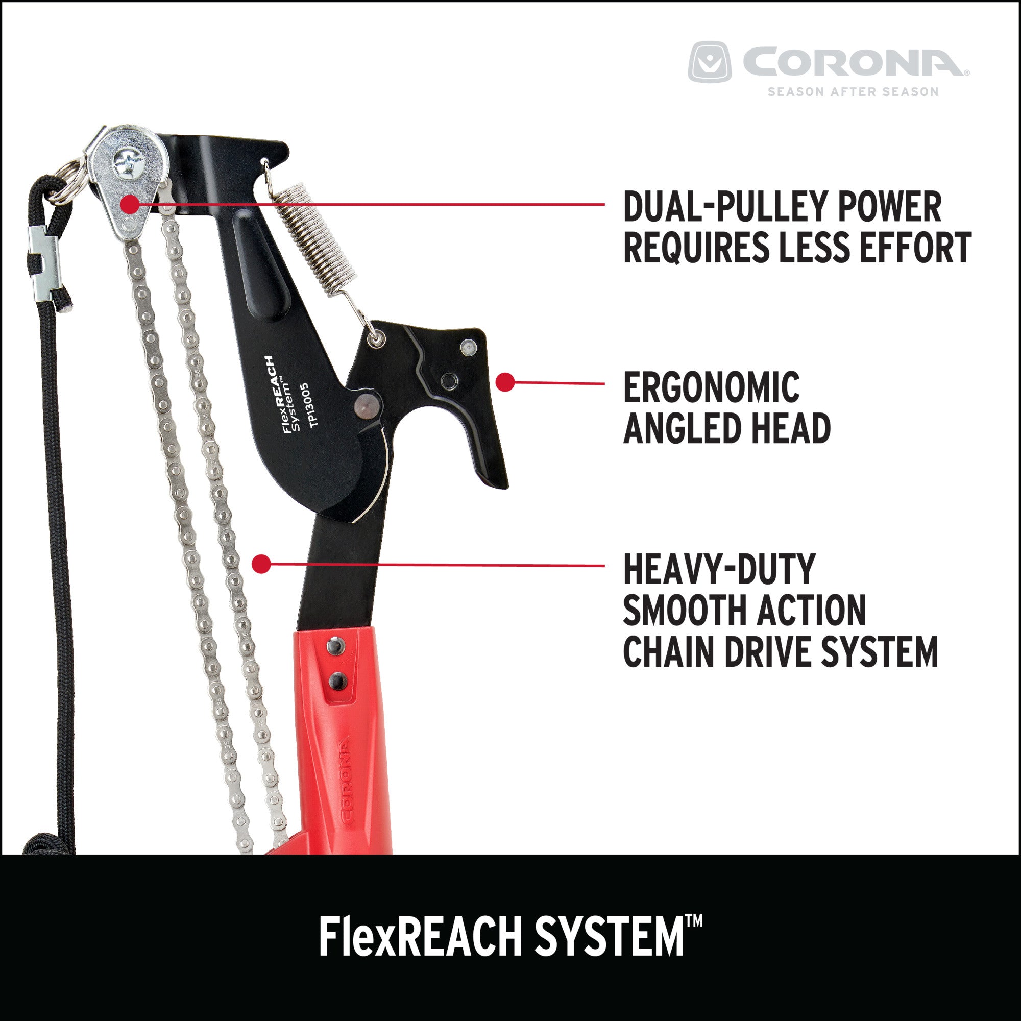 FlexREACH System™ Pruner Head, 1-1/4 in. cut capacity
