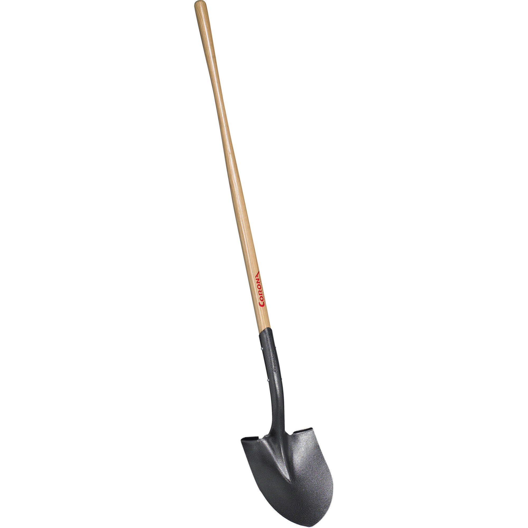 Closed-Back, Round Point Shovel, 14-Gauge, 12 in. Head, 48 in. Wood Handle
