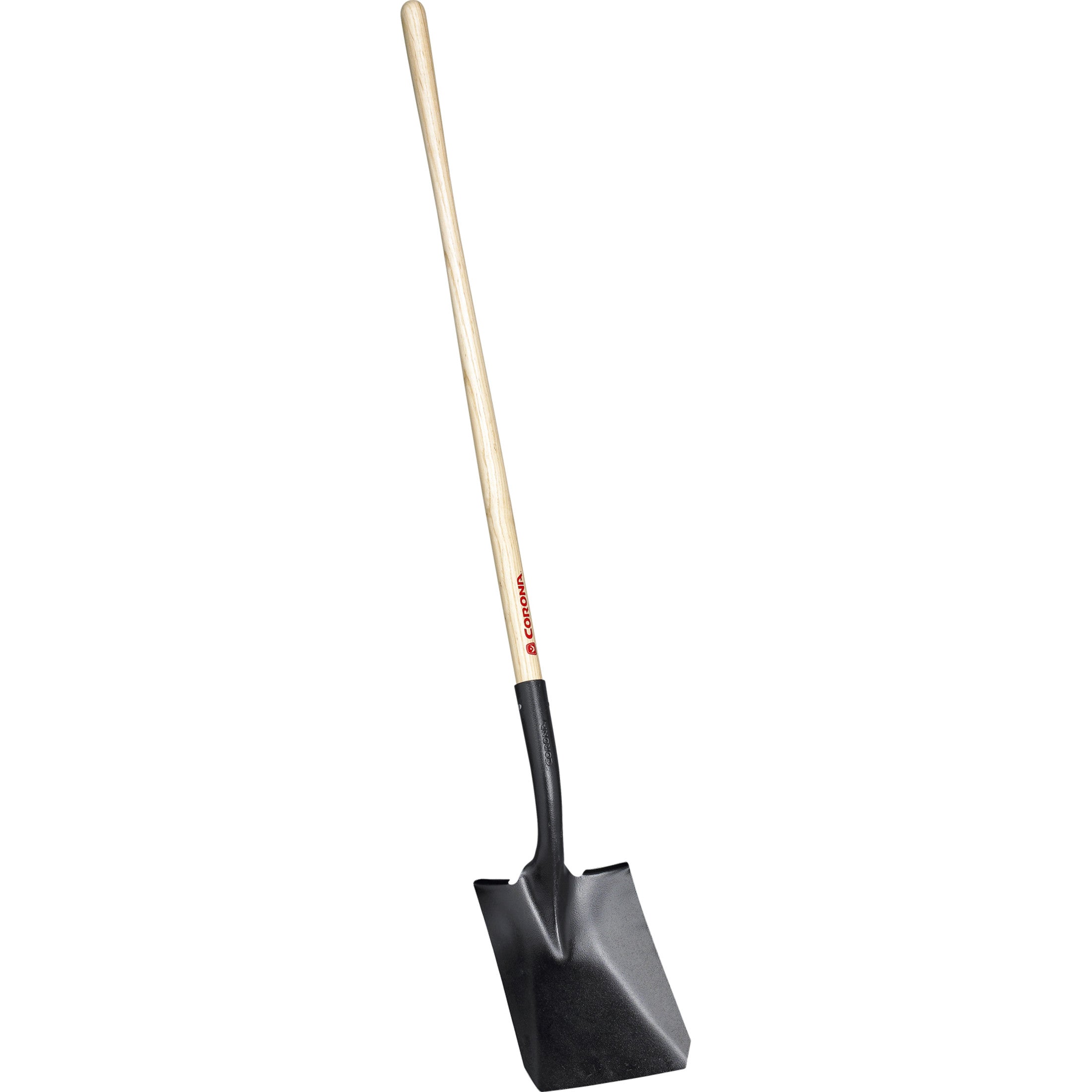 Square Point Shovel, 15-Gauge, 12. in Head, 48 in. Wood Handle