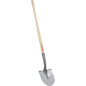 Round Point Shovel, 14-Gauge, 12 in. Head, 48 in. Wood Handle