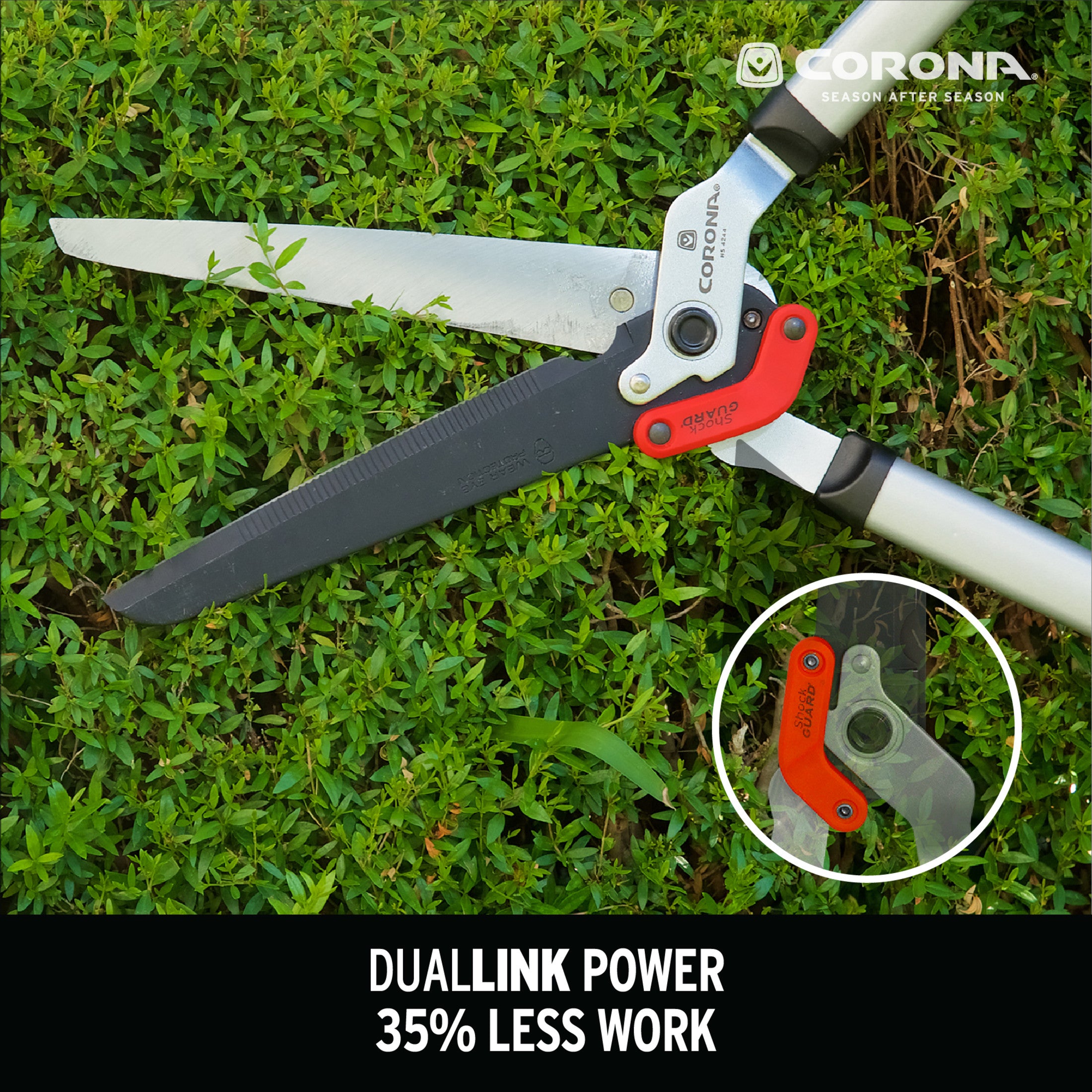 DualLINK Extendable Hedge Shears with ComfortGEL® Grip, 8-3/4 in. Blades, 16-1/2 in Handles