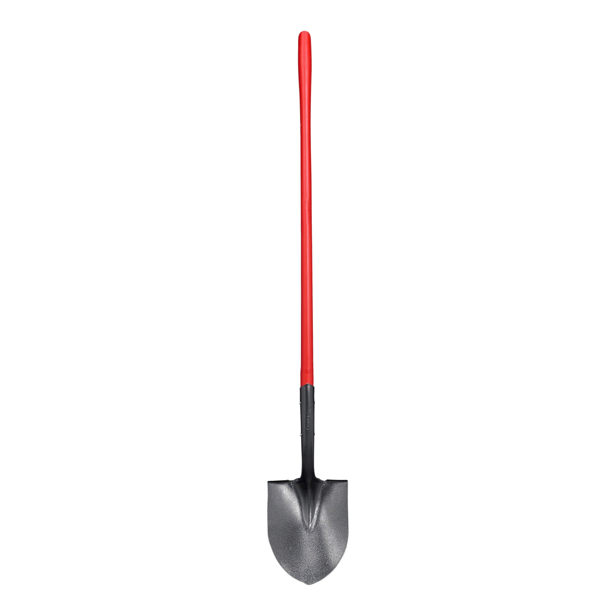 Closed-Back, Round Point Shovel, 14-Gauge, 12 in. Head, 48 in. Solid-Core Fiberglass Handle