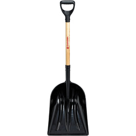 #12 Plastic Western Scoop Shovel, 30 in. Wood D-Grip Handle
