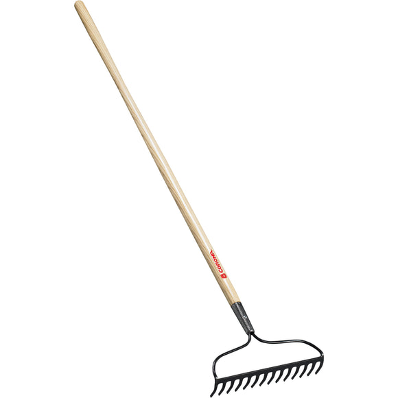 Bow Head Rake, 14 in. Head, 14 Tines, Ash Hardwood Handle