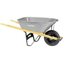 6 cu. ft. Steel Wheelbarrow, Wood Handles, Pneumatic Tire-1