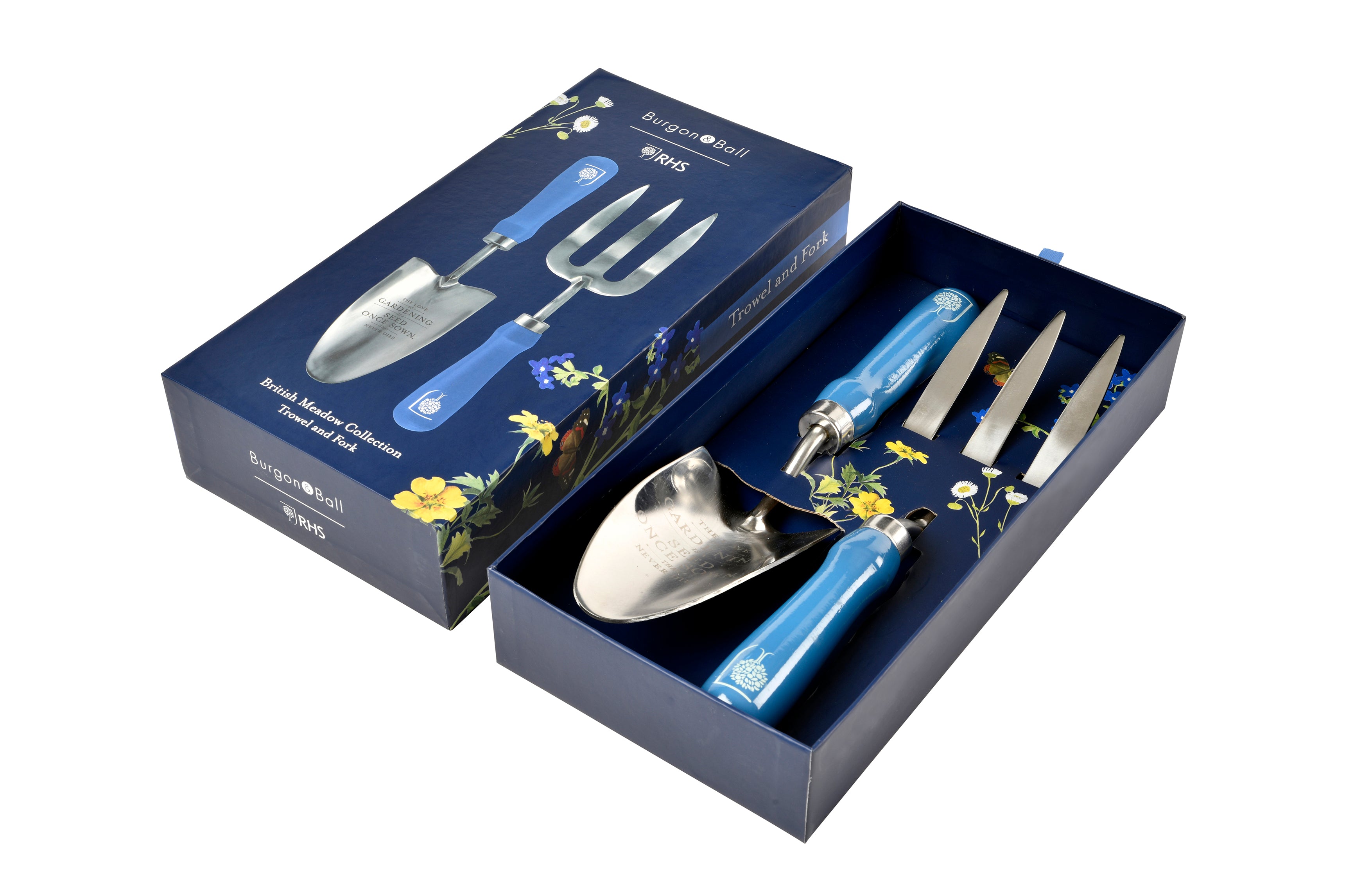 British Meadow Wood Handled Trowel & Fork Set