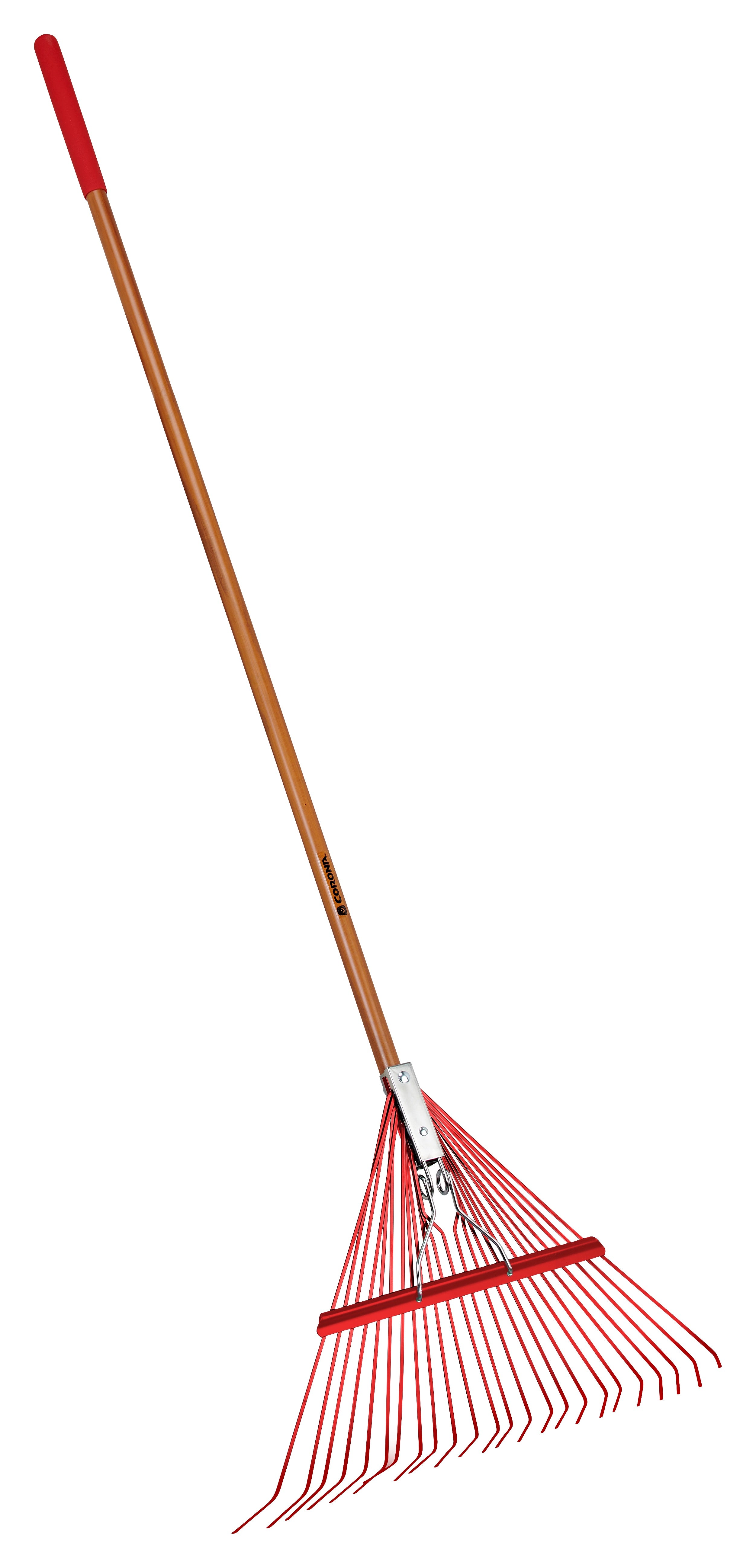 Steel Head Leaf Rake, 24 in. Head, 24 Tines, Wood Handle