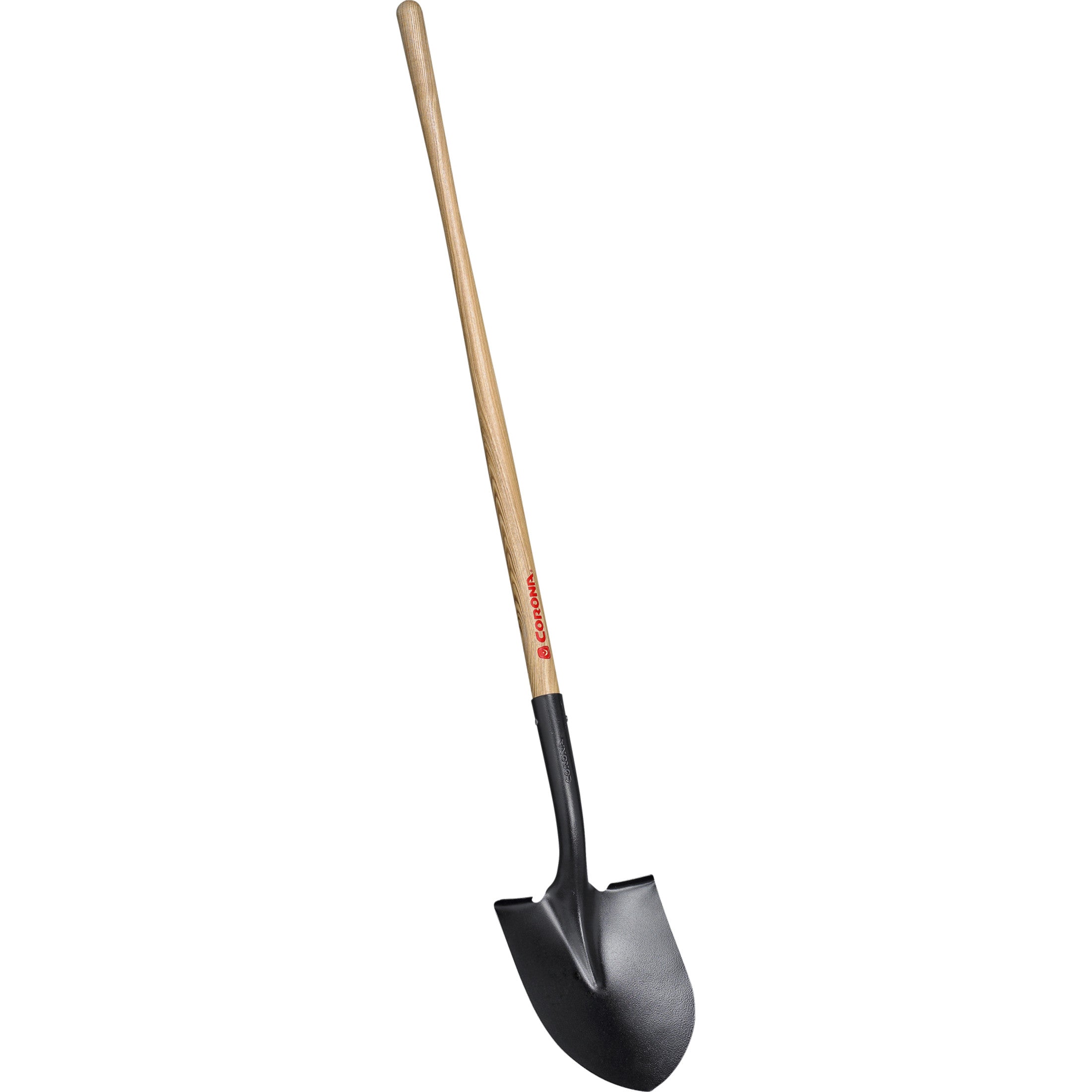 Round Point Shovel, 15-Gauge, 12. in Head, 48 in. Wood Handle