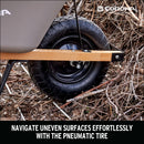 6 Cu. Ft. Poly Wheelbarrow, Wood Handles, Pneumatic Tire-14