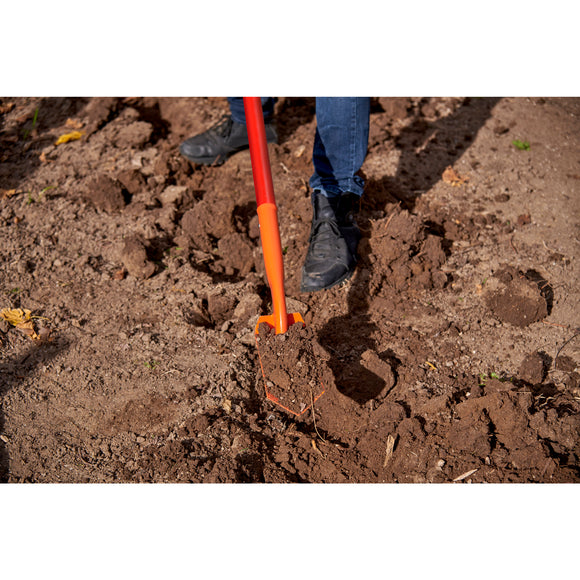 Trench Shovel, 35 Degree, 4 in. Head, Solid-Core Fiberglass Handle