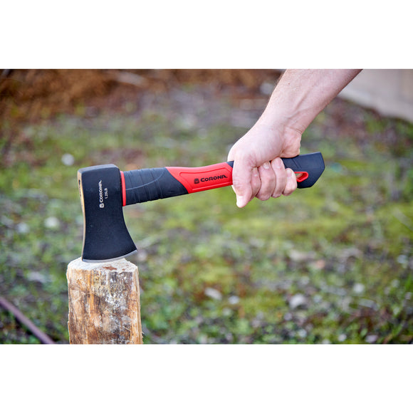 Camping Axe, 1.25 lb. Head, 14 in. Solid-Core Fiberglass Handle