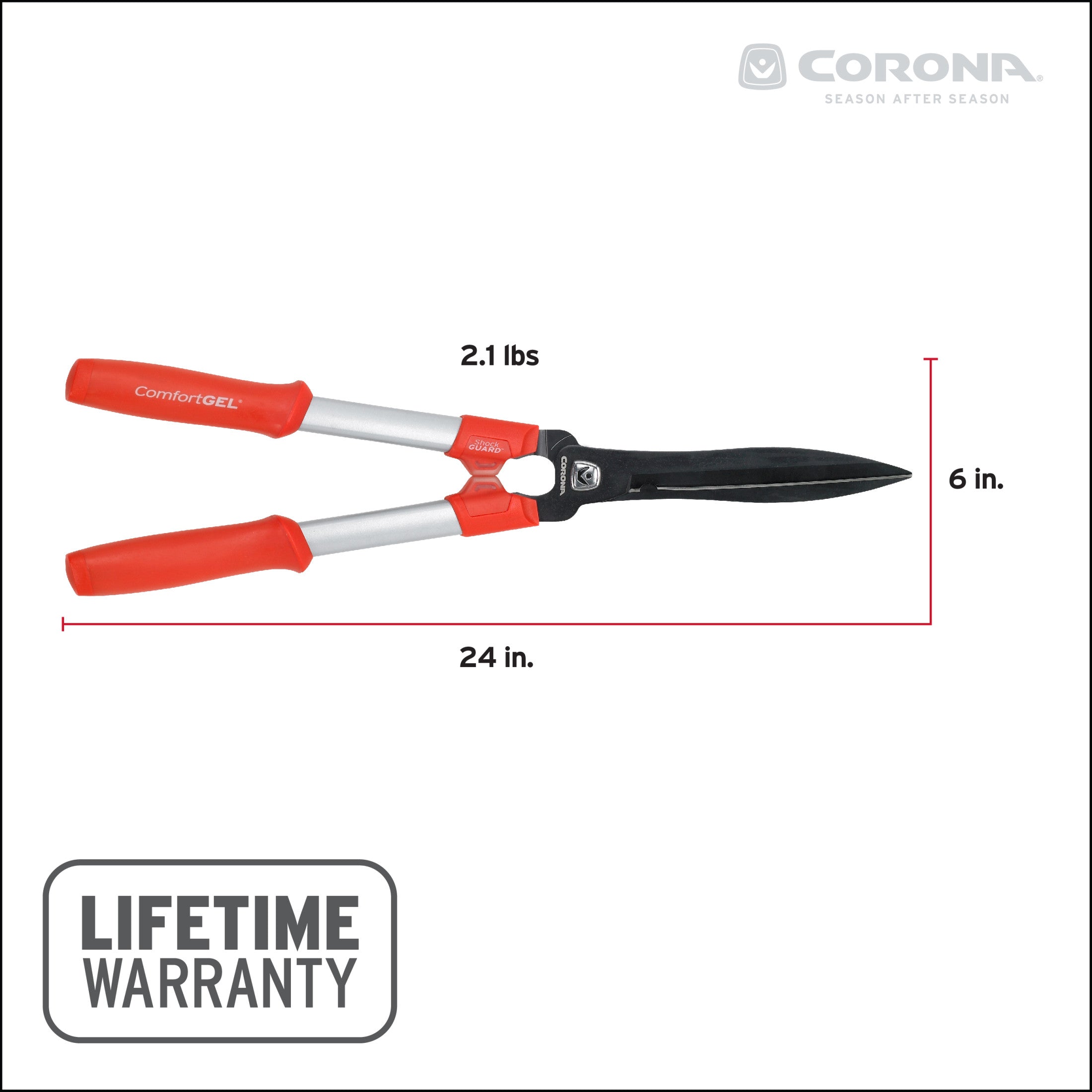 ComfortGEL® Hedge Shears, 9 in. Blades, 13 in. Handles | Corona