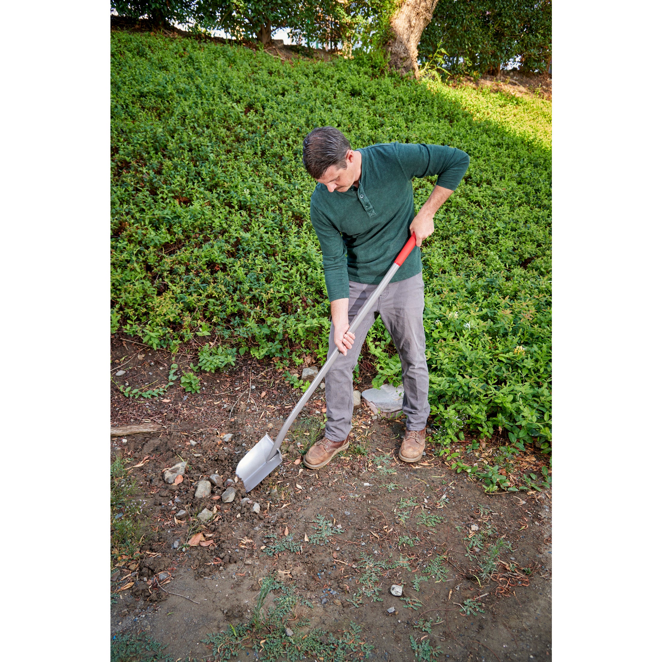 All-Steel 12-Gauge Caprock 10 in. Deep Bowl Shovel with 2-1/2 in. Lift, Steel Handle
