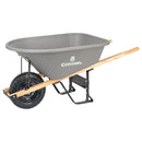 6 Cu. Ft. Poly Wheelbarrow, Wood Handles, Pneumatic Tire-2