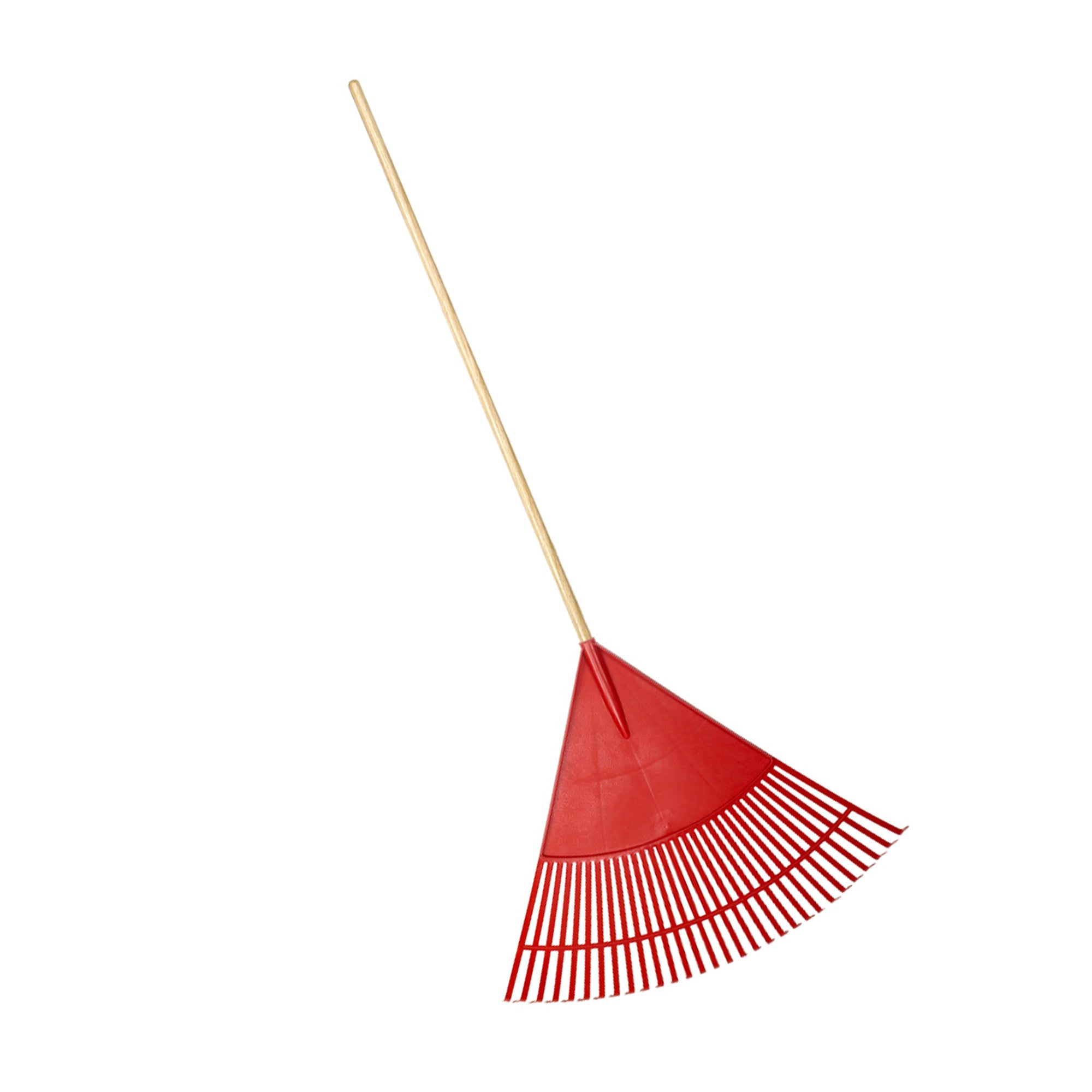 Wide Poly Leaf Rake, 30 in. Head, 30 Tines, Wood Handle