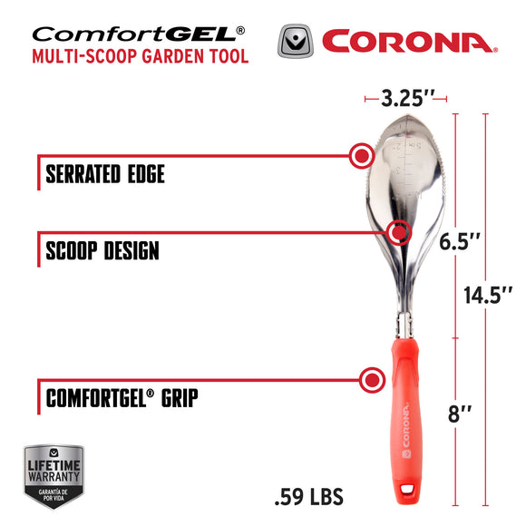 Multi-Scoop Garden Tool with ComfortGEL® Grip