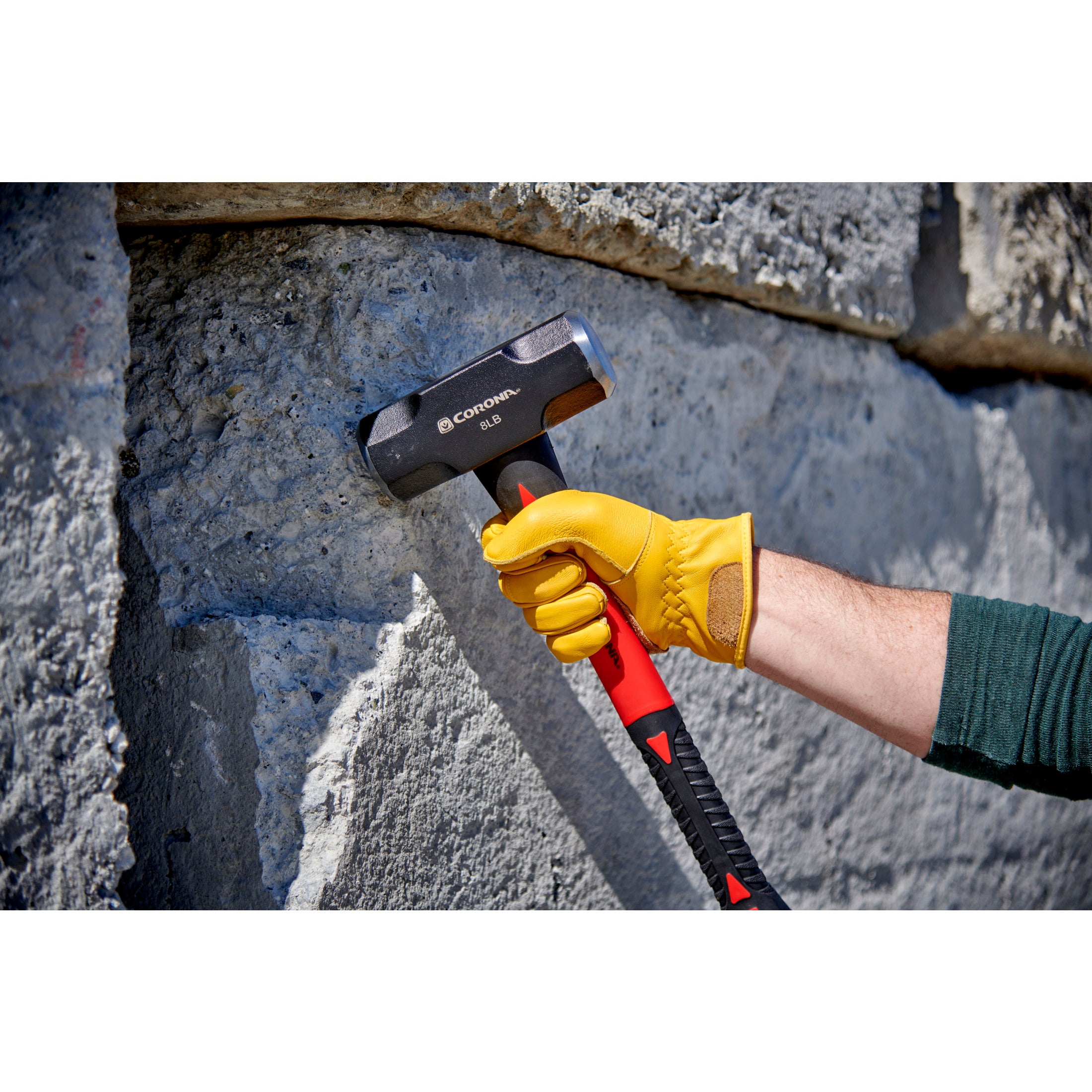 Short Handle Sledge Hammer, 8 lb. Head, 16 in. Solid-Core