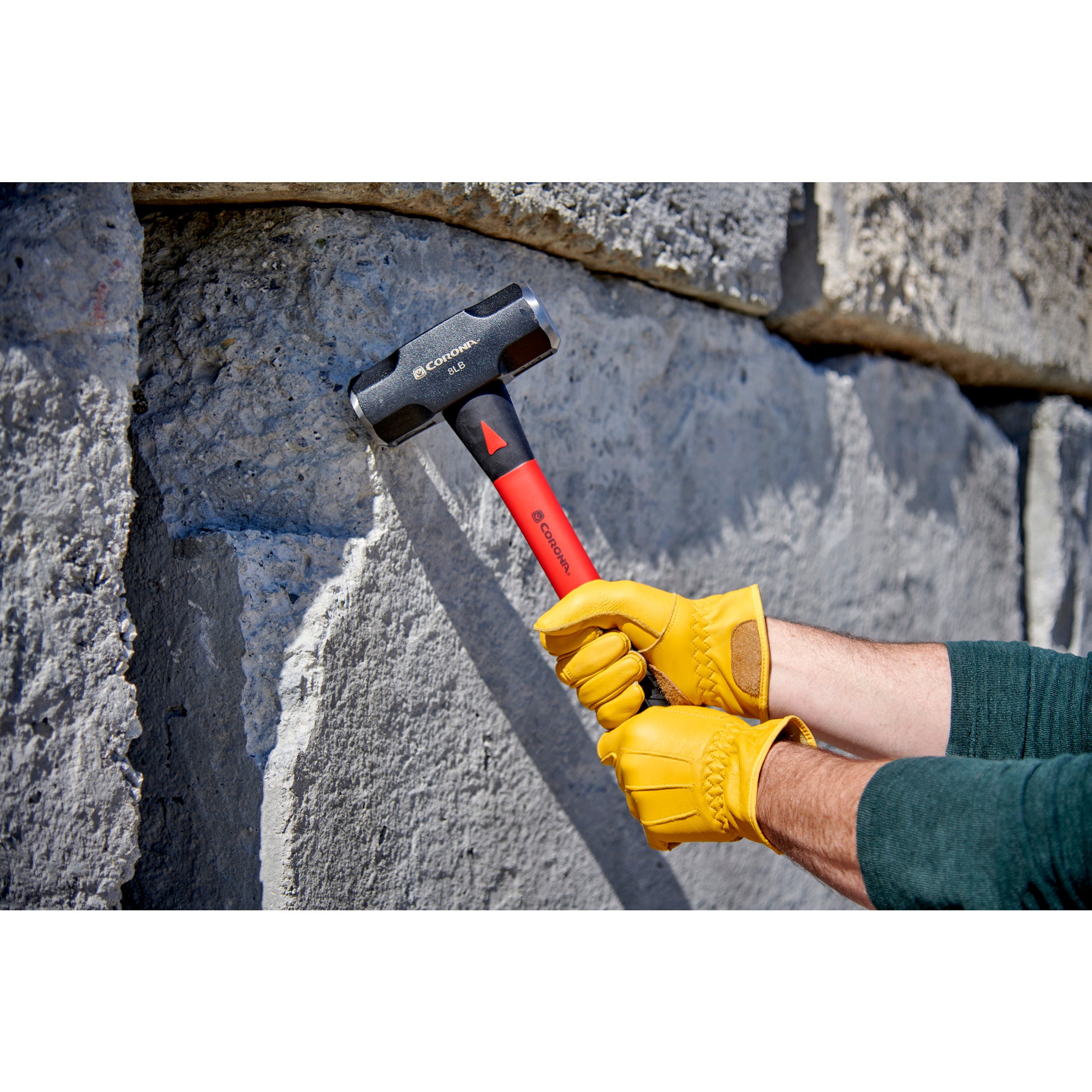 Short Handle Sledge Hammer, 8 lb. Head, 16 in. Solid-Core