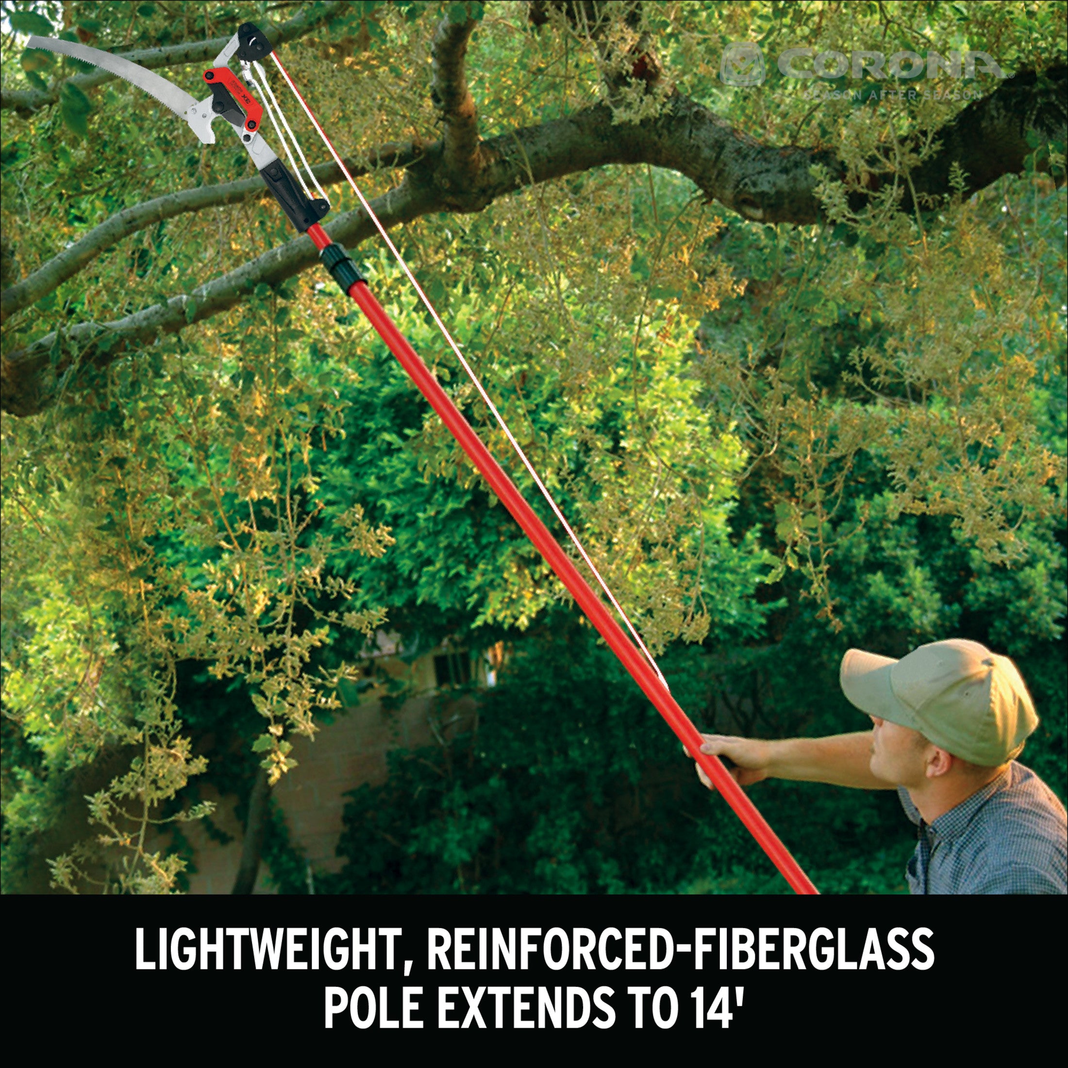 DualLINK Tree Saw and Pruner, 14 ft. Pole