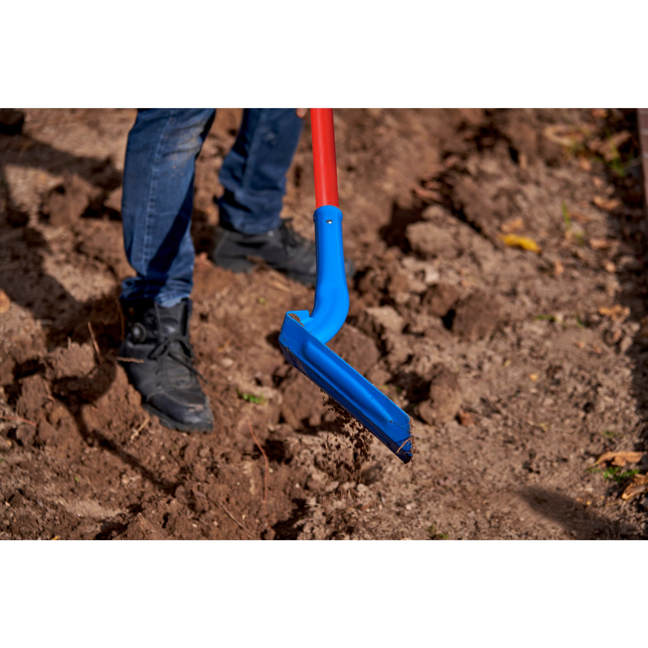 Trench Shovel, 28 Degree, 3 in. Head, Solid Core Fiberglass Handle