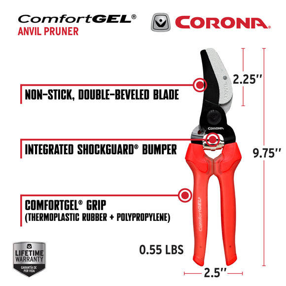 ComfortGEL® Anvil Pruner, 3/4 in. Cut Capacity