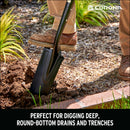 Boron Steel 14-Gauge Drain Spade Shovel, Hardwood Handle-8