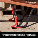 6 Cu. Ft. Professional Steel Wheelbarrow, Wood Handles, Pneumatic Tire-10