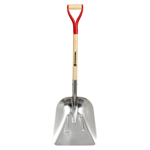 #10 Aluminum Western Scoop Hardwood Handle, D Grip Shovel