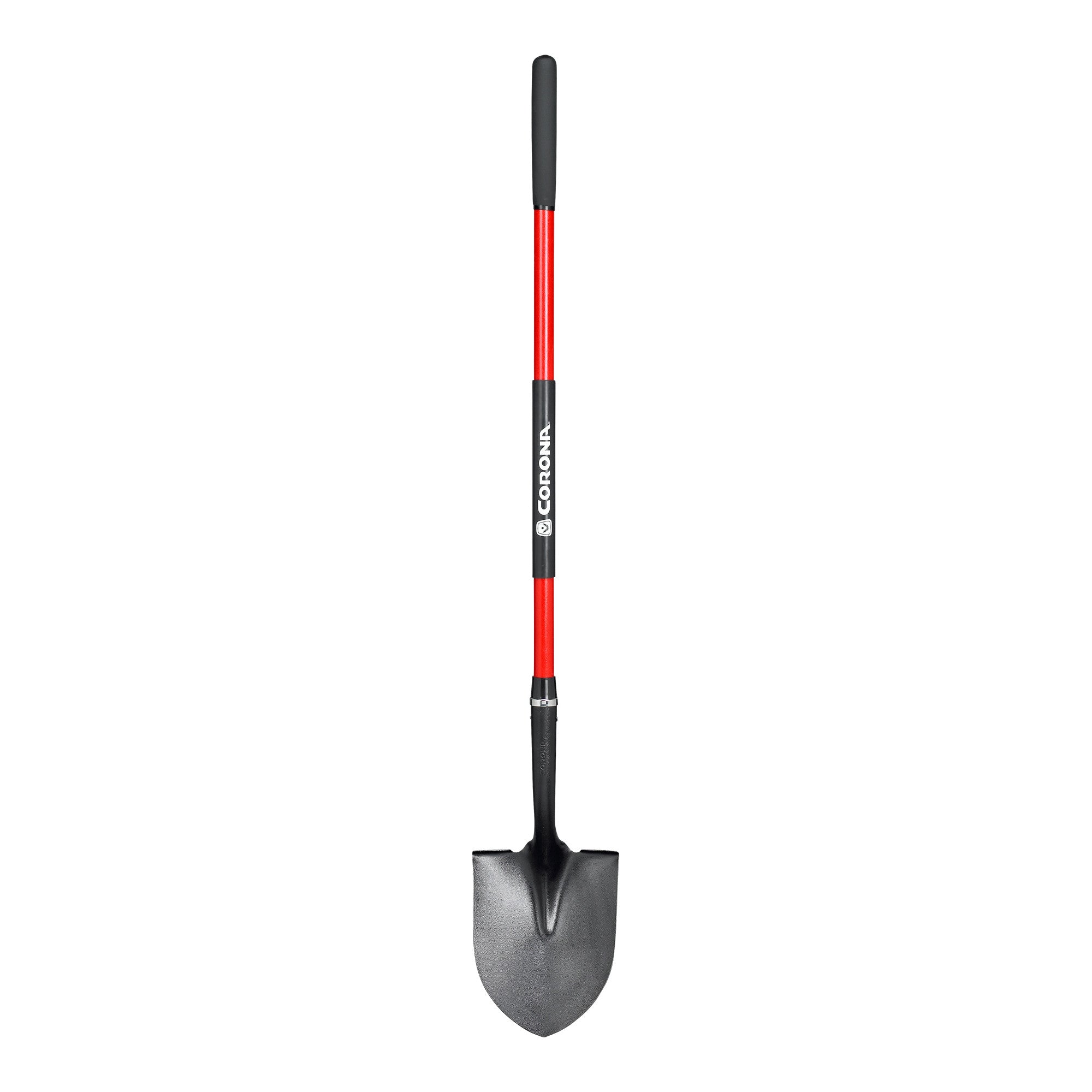 Round Point, 14-Gauge Shovel, 12 in. Head, 48 in. Fiberglass Handle