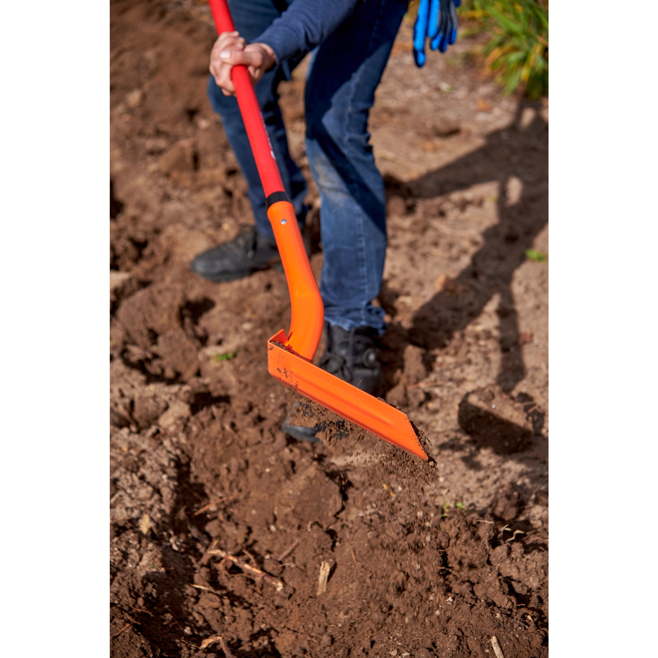 Trench Shovel, 28 Degree, 4 in. Head, Hollow Fiberglass Handle