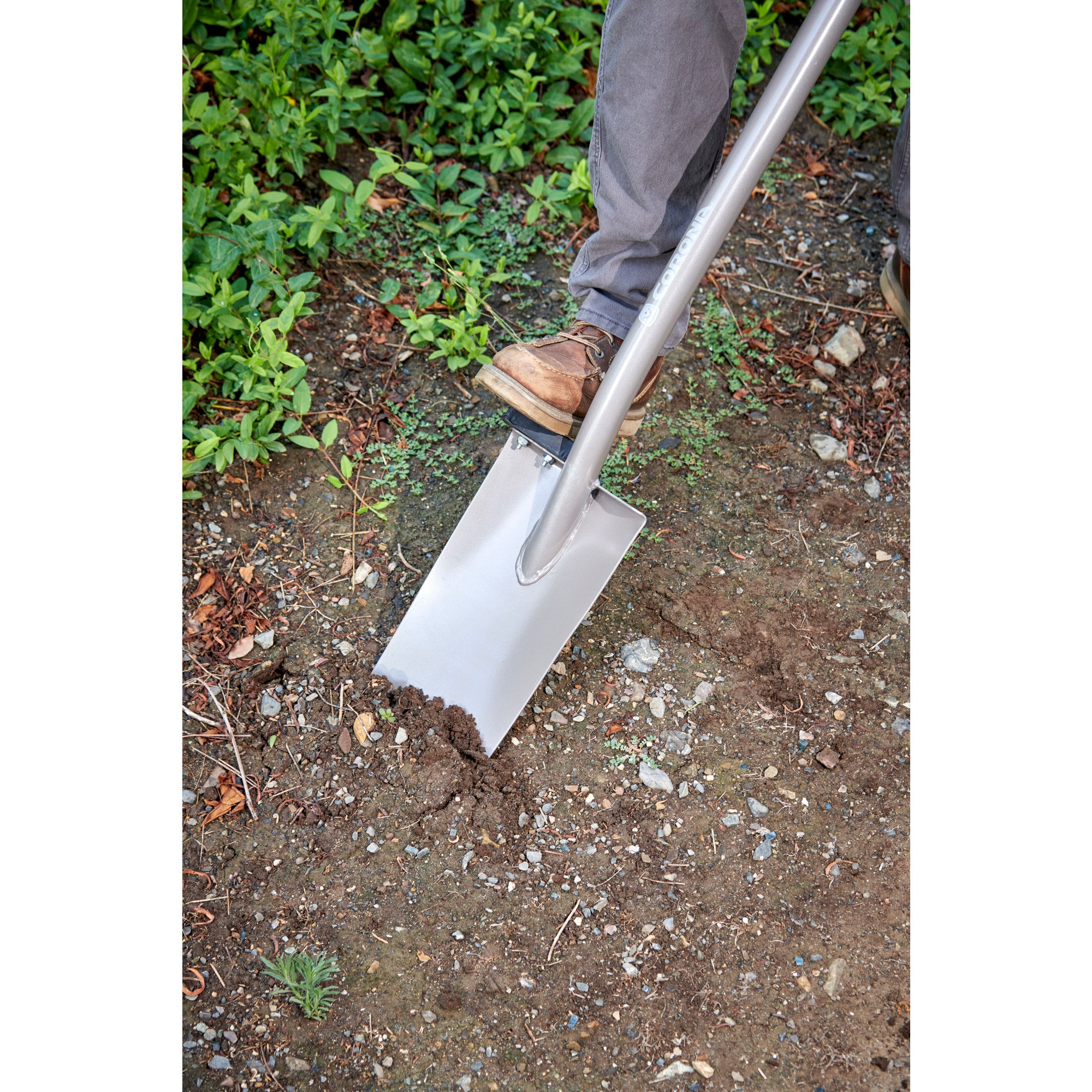 All-Steel 12-Gauge 15 in. Straight Blade Shovel, Steel Handle