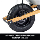 6 Cu. Ft. Steel Wheelbarrow, Wood Handles, Pneumatic Tire-14
