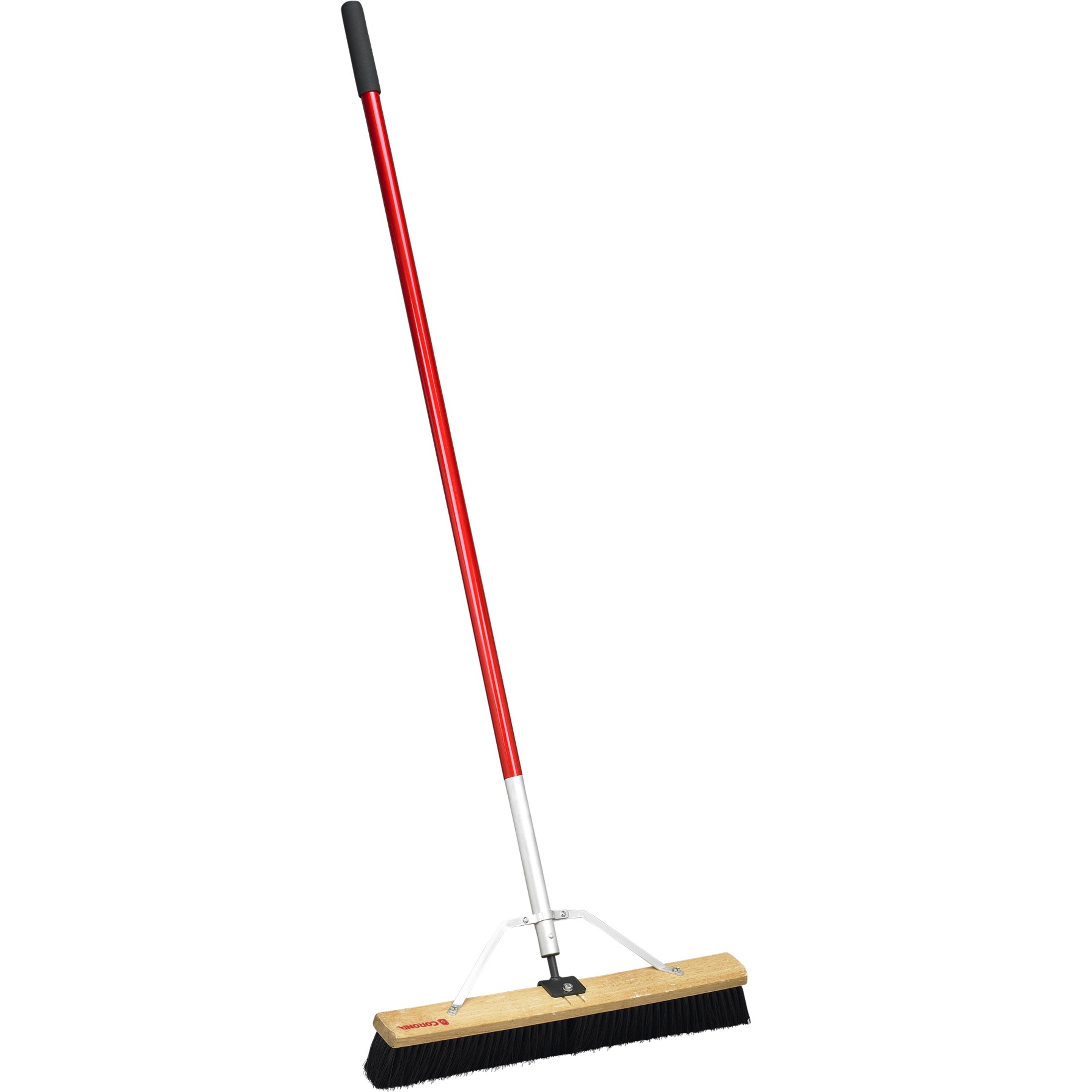 24 in. Push Broom, 1-Bristle Design, Aluminum Handle