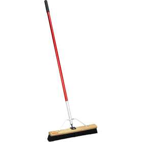 24 in. Push Broom, 1-Bristle Design, Aluminum Handle