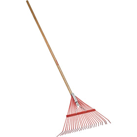 Spring Brace Rake, 24 in. Head, 24 Tines, Hardwood Handle