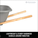 6 Cu. Ft. Poly Wheelbarrow, Wood Handles, Pneumatic Tire-13