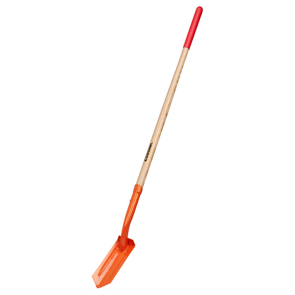 12-Gauge Trench Shovel, 35 Degree, 4 in., Hardwood Handle Poly Grip