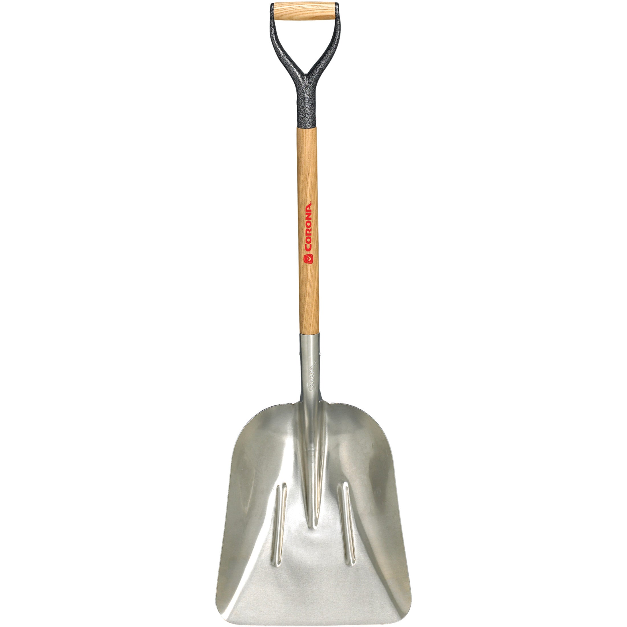 #10 Aluminum Western Scoop Shovel, Wood D-Grip Handle 30 in.