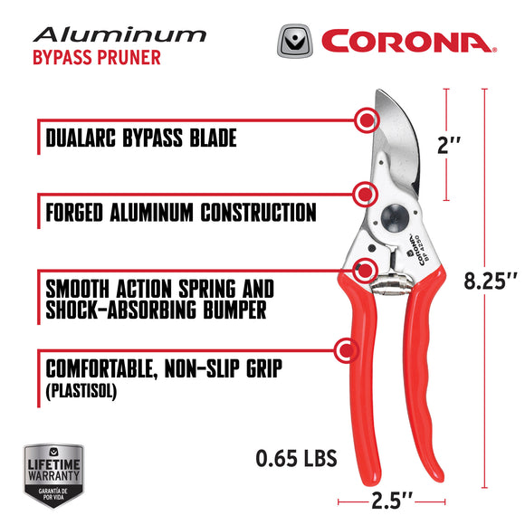 Aluminum Bypass Pruner, 1 in. Cut Capacity