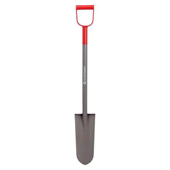All-Steel 12-Gauge 14-1/2 in. Sharpshooter Spade Shovel, D-Grip Steel Handle
