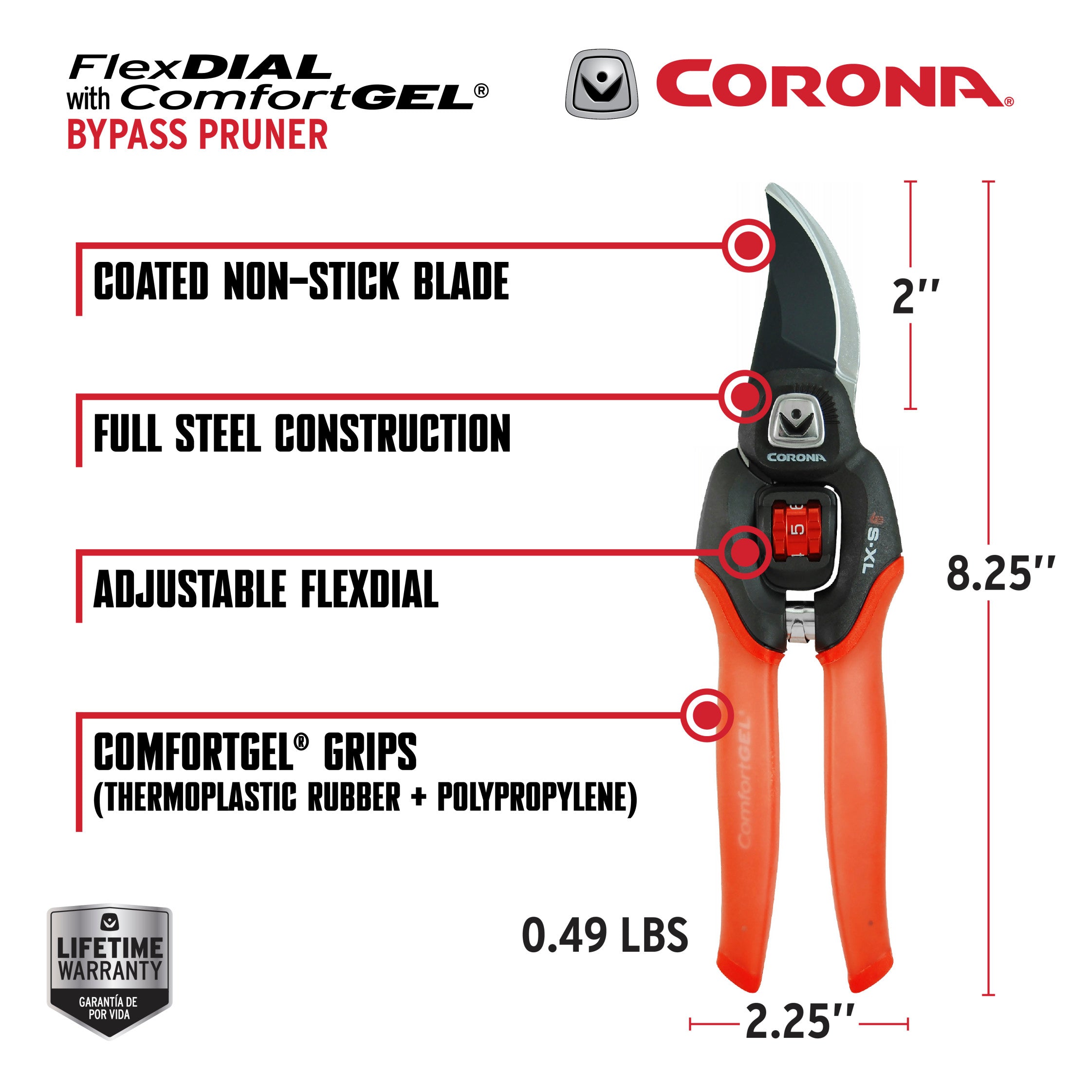 FlexDIAL Bypass Pruner, 3/4 in. Cut Capacity