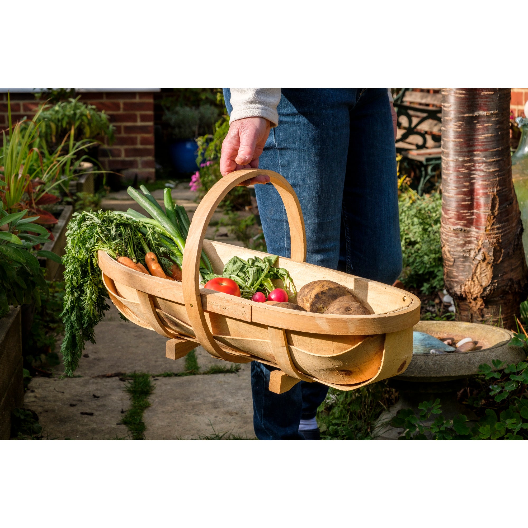 Natural Wooden Trug, Large