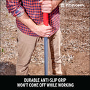 All-Steel Dirt Tamp, 8 in. x 8 in., 44 in. Steel Handle Anti-Slip Grip-10