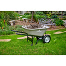 6 Cu. Ft. Poly Wheelbarrow, Steel Handles, Dual Wheel Flat Free Tires-7