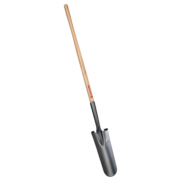 Closed-Back, Drain Spade Shovel, 14-Gauge, 12 in. Head, 48 in. Wood Handle