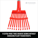 Fixed Tine Shrub Rake, 8 in. Head, 11 Tines, Aluminum Handle-9