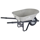 6 Cu. Ft. Steel Wheelbarrow, Steel Handles, Flat Free Tire-5