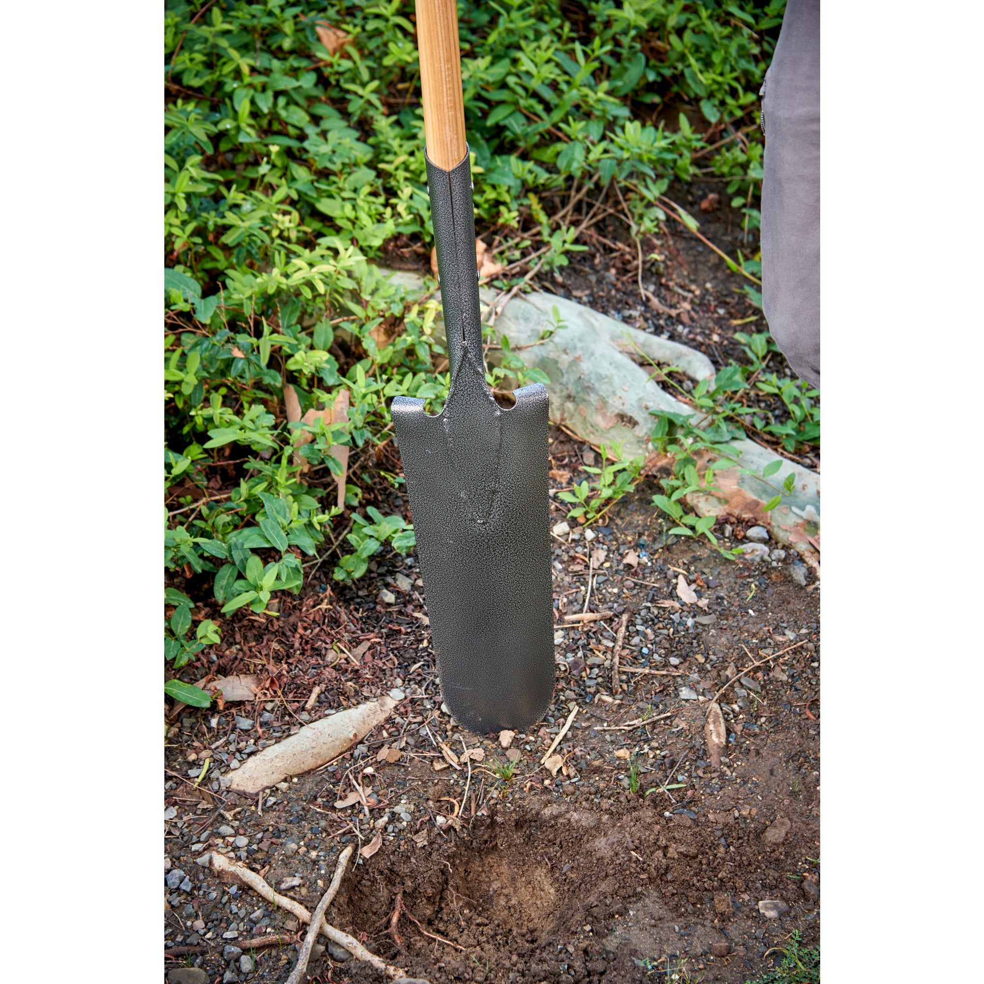 Closed-Back, Drain Spade Shovel, 14-Gauge, 12 in. Head, 48 in. Wood Handle